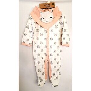 Chickpea Long Sleeve Princess Cat One Piece Jumpsuit Baby Girl 3-6 mos